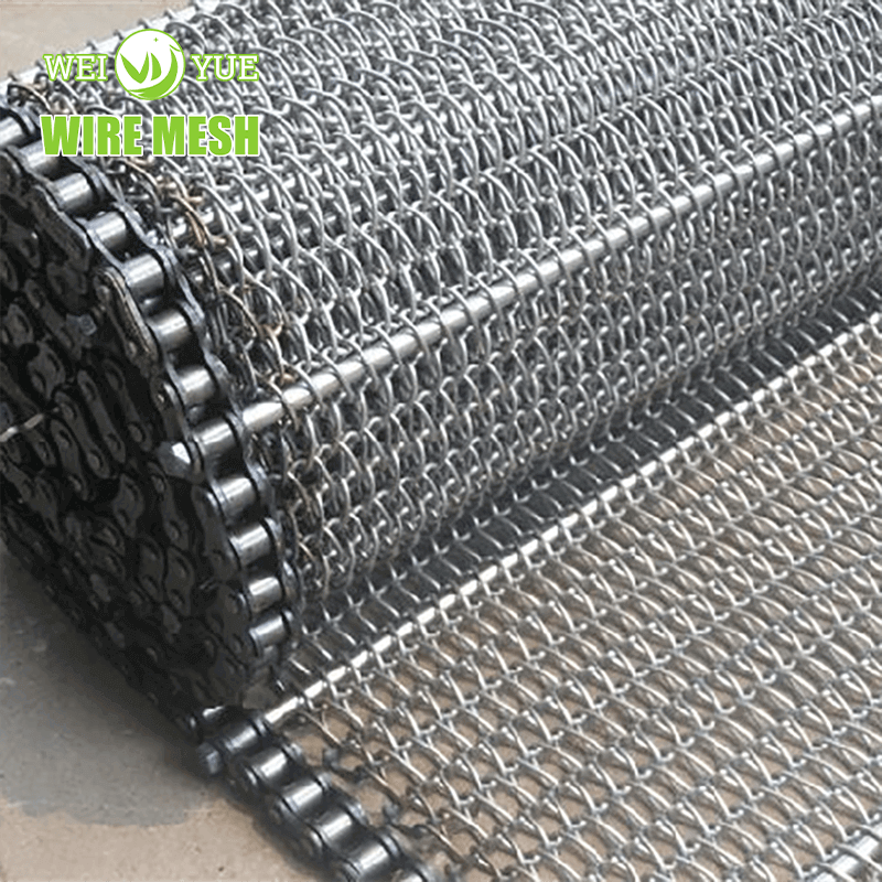 304 316 316L Frozen Mechanical Balanced Weave Stainless Steel Metal Chain Conveyor Belts