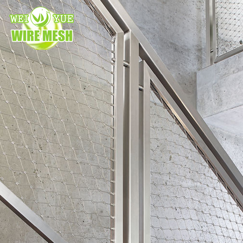316 Stainless Steel Wire Rope Net For Decorative Staircase Railing Mesh ...