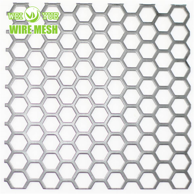 Hexagonal Hole Perforated Metal Sheets