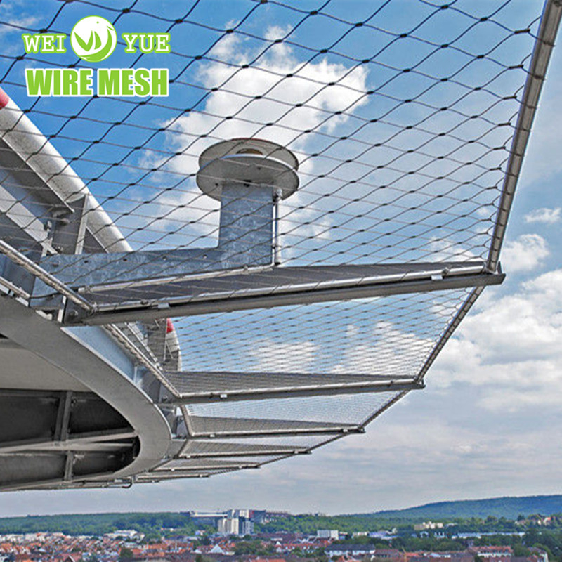 Helipad Airport Stainless Steel 316 Cable Wire Rope Net For Protection Mesh Fence