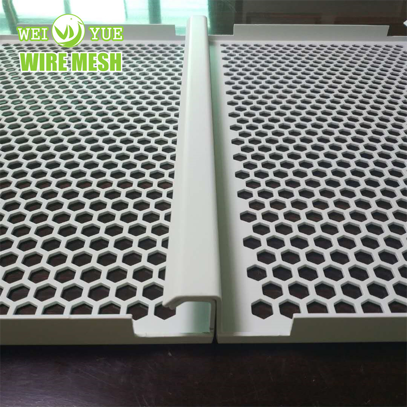 Hexagonal Hole Perforated Metal Sheets