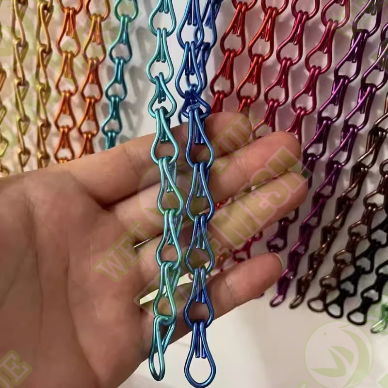  Aluminium Chain Link Curtain Double Hook Chain