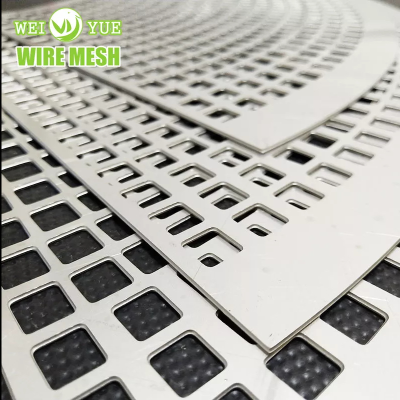 Square Hole Perforated Metal Sheets