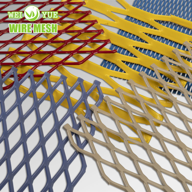 Aluminium Expanded Mesh Galvanized Decorative Mesh Metal Sheet Building Facade Panels for Suspended Ceiling Punching Process