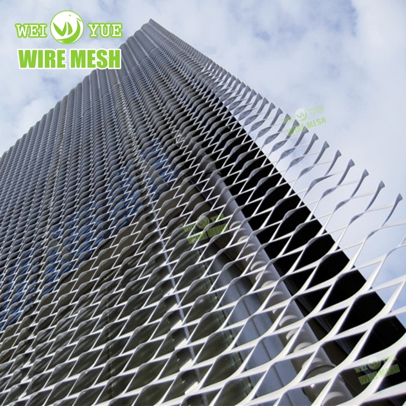 Decorative Aluminum Expanded Metal Mesh Wall Panels/Aluminum Exterior Wall Panel Grating Protecting Diamond Mesh with Good Price