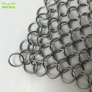 Stainless Steel Metal Ring Mesh Chainmail Curtain Chain Braided Ring Mesh