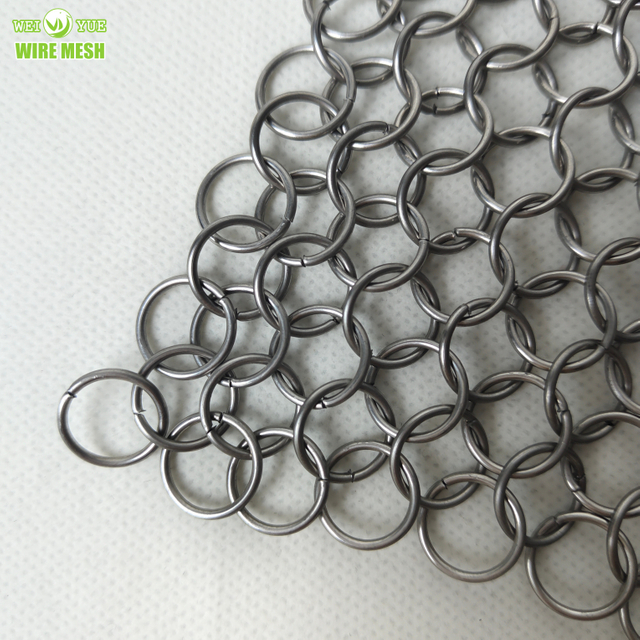 Stainless Steel Metal Ring Mesh Chainmail Curtain Chain Braided Ring Mesh