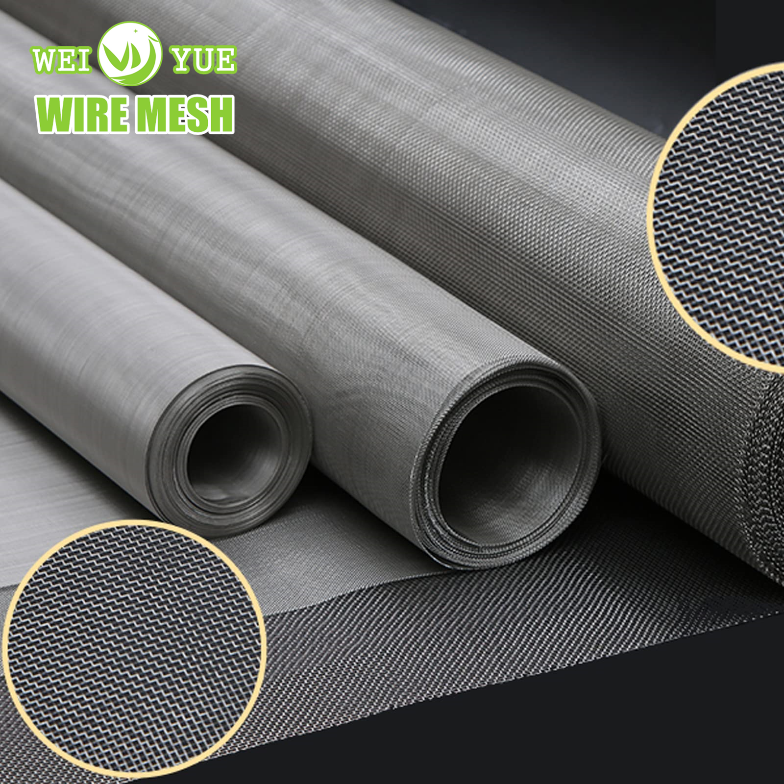 SS304 SS316 1-500mesh Stainless Steel Plain/ Twill/ Dutch Woven Crimped Square Metal Mesh Sieving Screen Filter Wire Mesh