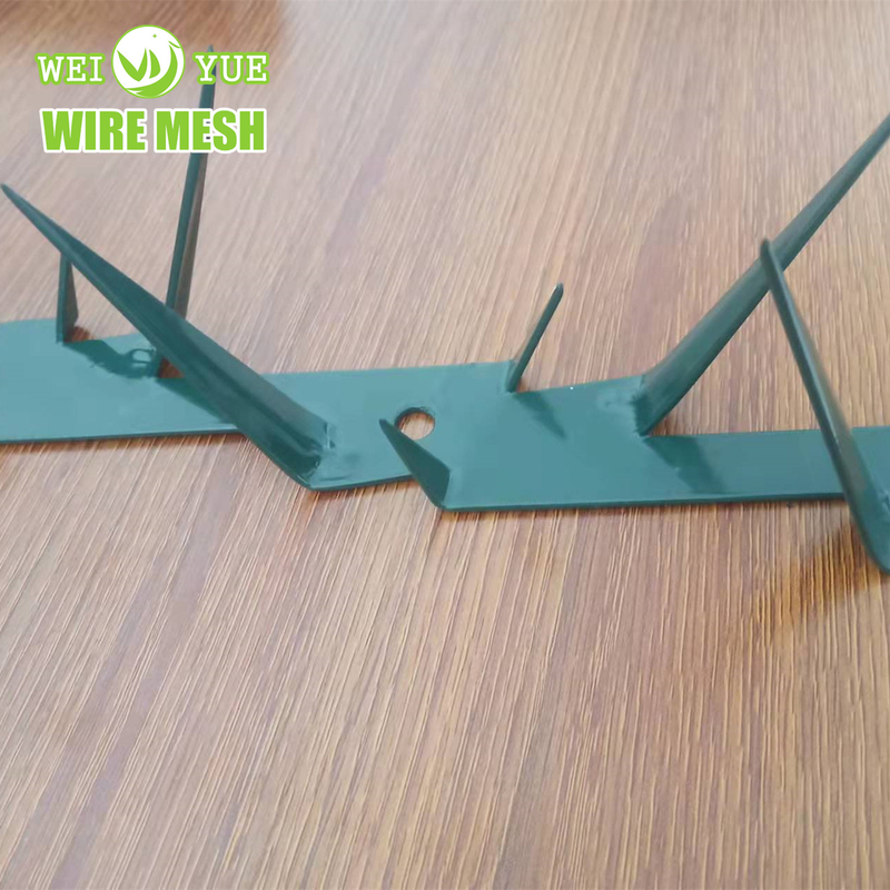 PVC Coating Black, Green, White Anti Climb Security Wall Spikes As Toppings of Fence Gates