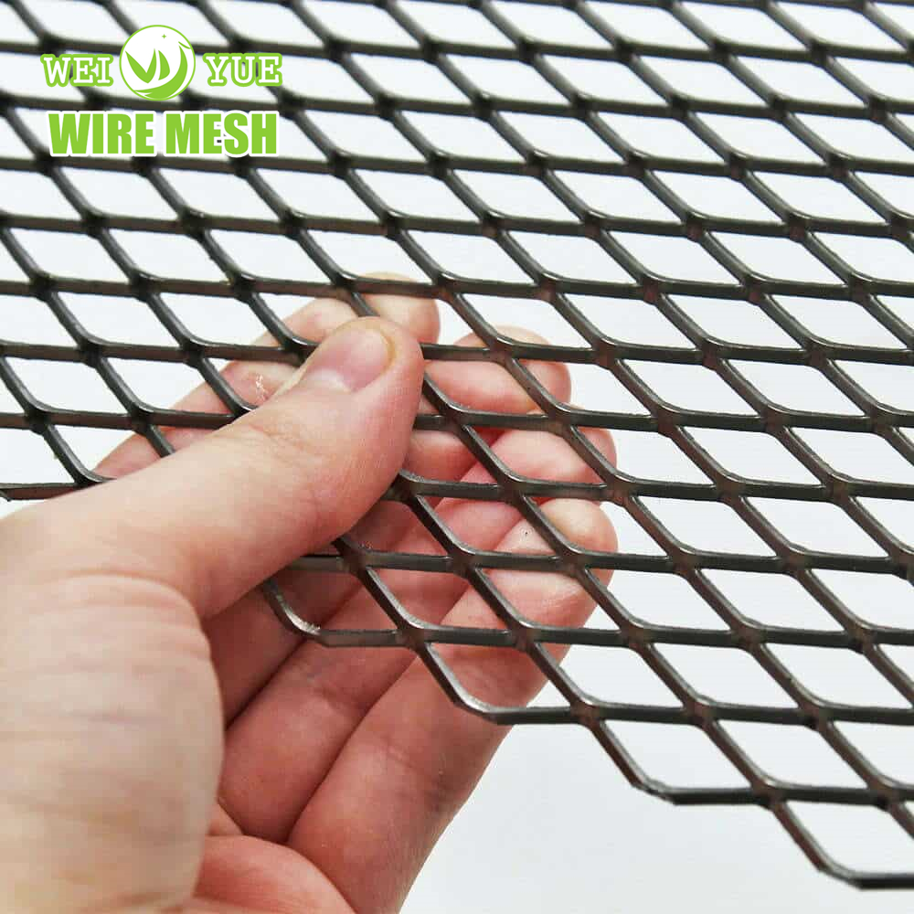 Aluminium Expanded Mesh Galvanized Decorative Mesh Metal Sheet Building Facade Panels for Suspended Ceiling Punching Process