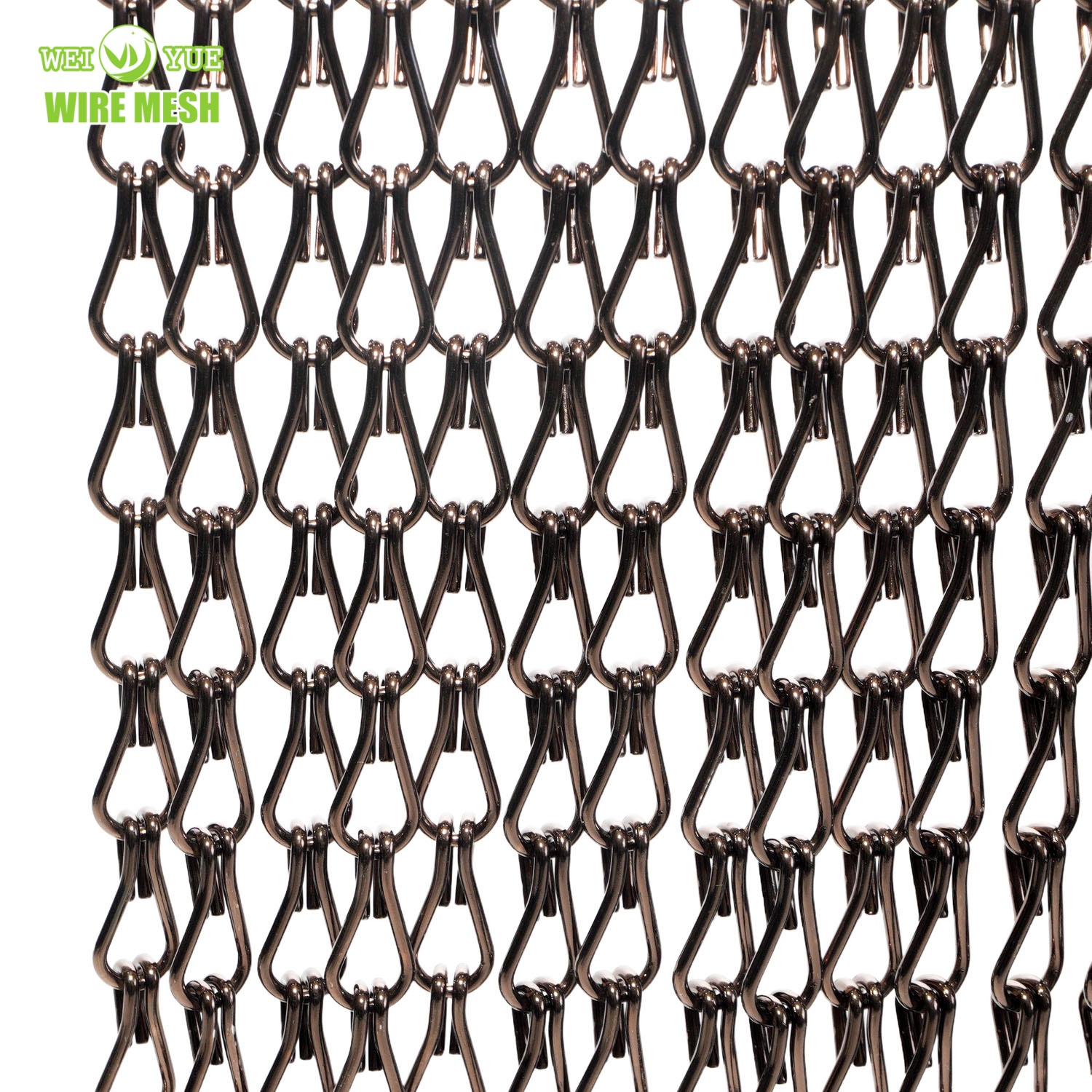 Aluminum Double Hook Chain LInk Metal Mesh Chain Fly Screen Curtain 