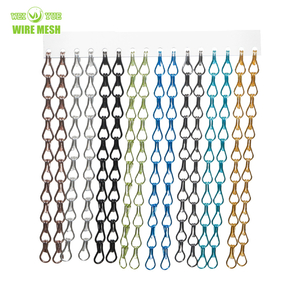 Aluminum Double Hook Chain LInk Metal Mesh Chain Fly Screen Curtain 