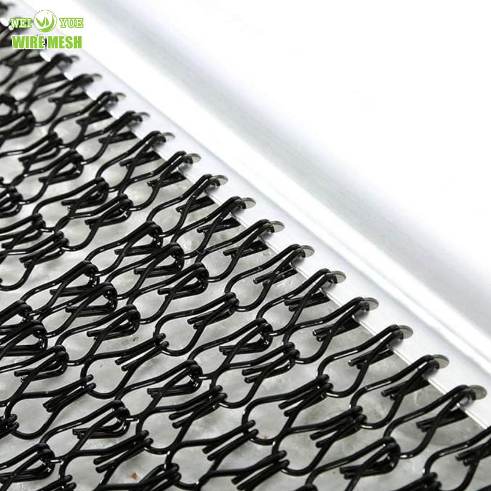 Aluminum Double Hook Chain LInk Metal Mesh Chain Fly Screen Curtain 