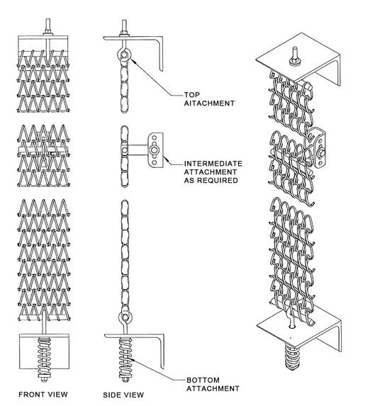 Decorative Wire Mesh Panels For Curtain PAODUCT-INSTALLATION